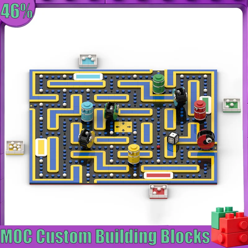 1608PCS MOC Arcade Game Boardgame Display Model Custom Puzzle DIY Assembly Educational Toy Collection Entertainment Popular Gift