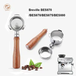54mm Coffee Bottomless Portafilter For Breville Sage 870 878 880 Replacement Filter Basket Barista Tool Espresso Accessory