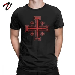 T Shirt Knights Templar T-Shirt Men Funny Crusader Cross Of Jerusalem Latest Cotton Short Sleeve Tees Best Gift Idea Top Clothes