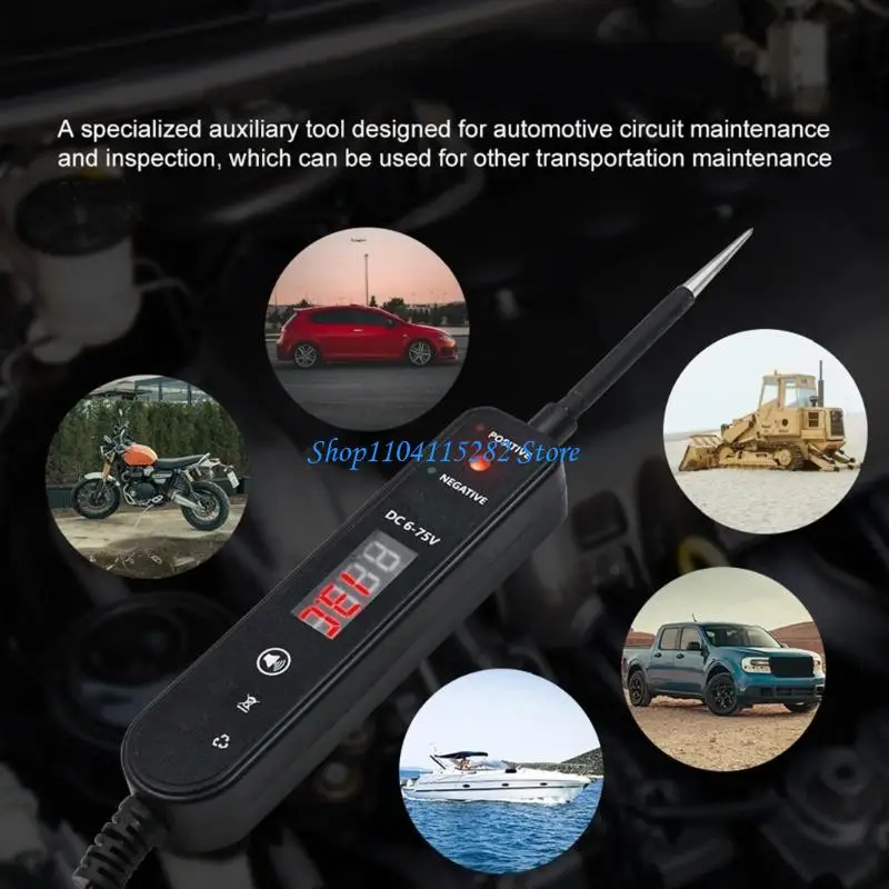 

A2BF Digital Display Car Circuits Tester with Polarity Detection 3meter Cable