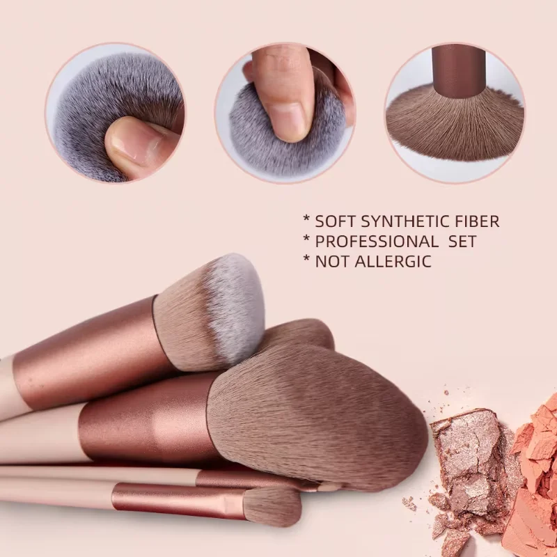 Juego de brochas de maquillaje suaves y esponjosas, 1/13 Uds., para base cosmética, colorete en polvo, sombra de ojos, Kabuki, mezcla de brochas de maquillaje, herramienta de belleza