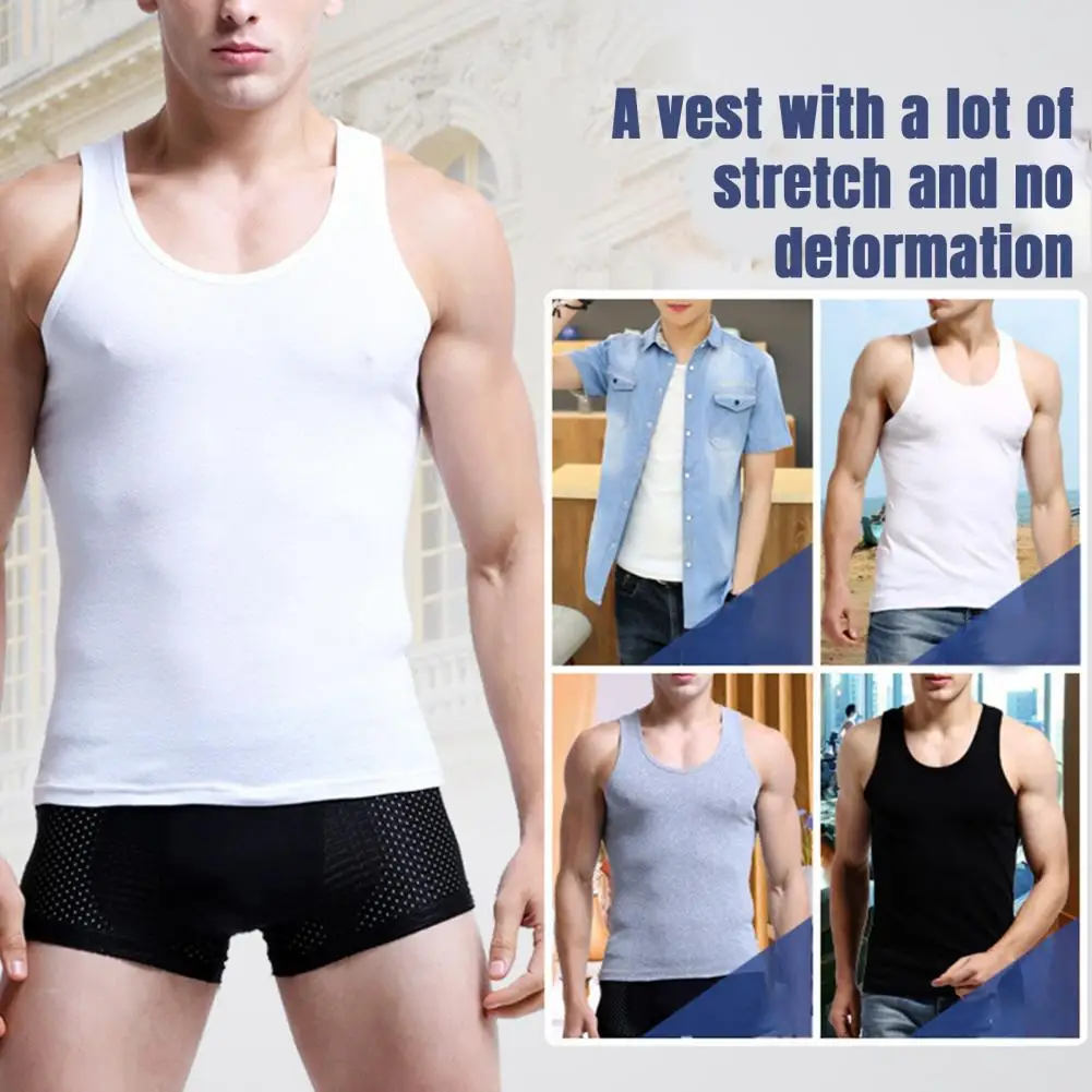 Men Workout Tank Top Quick-drying Seamless Men's Fitness Tank Top with Stretchy Breathable Fabric for Gym Workouts Sports Plus