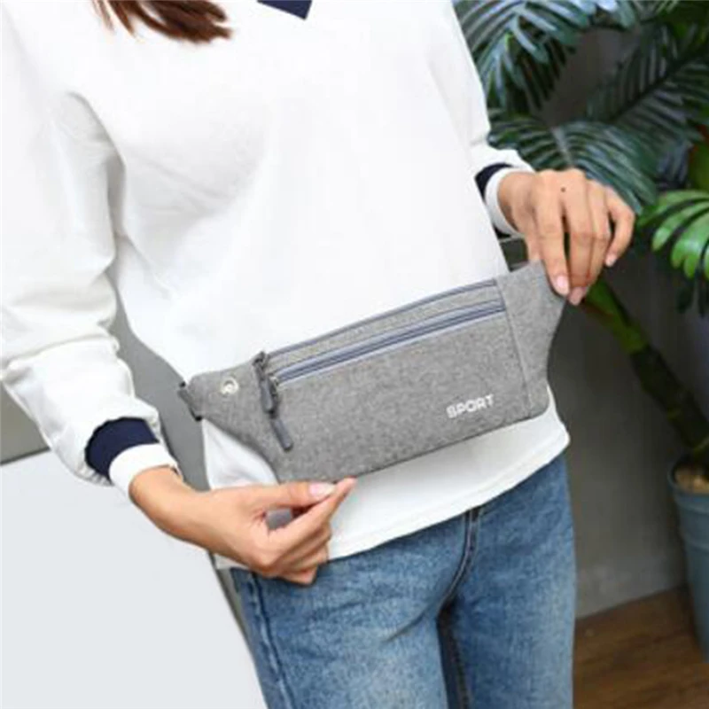 Fashion Waterproof Canvas Women Phone Bag Waist Bags