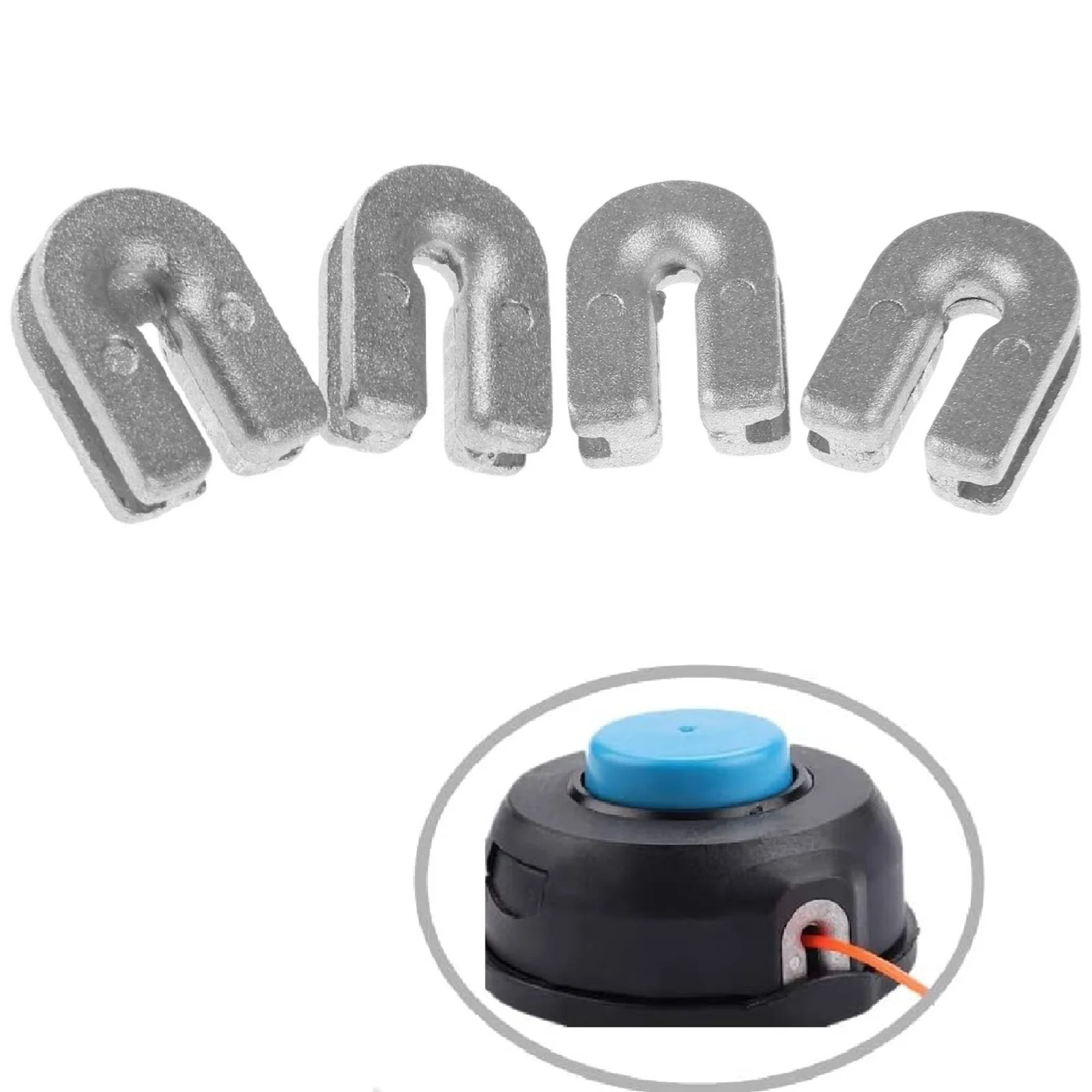 4Pcs Garden Tool Aluminum Grass Trimmer Head Eyelet Bump and Go Nylon for Husqvarna T45X T25 T35 T35X Brushcutter Spare Parts