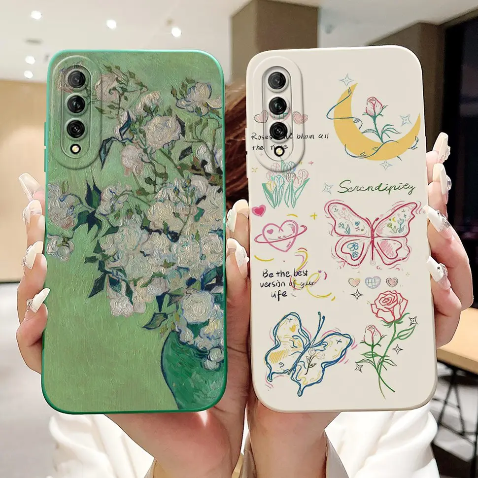Para Huawei Y9s funda bonita mariposa STK-L21 STK-LX3 funda de teléfono de silicona suave para Huawei Y 9s Y9s Shell HuaweiY9s Coque
