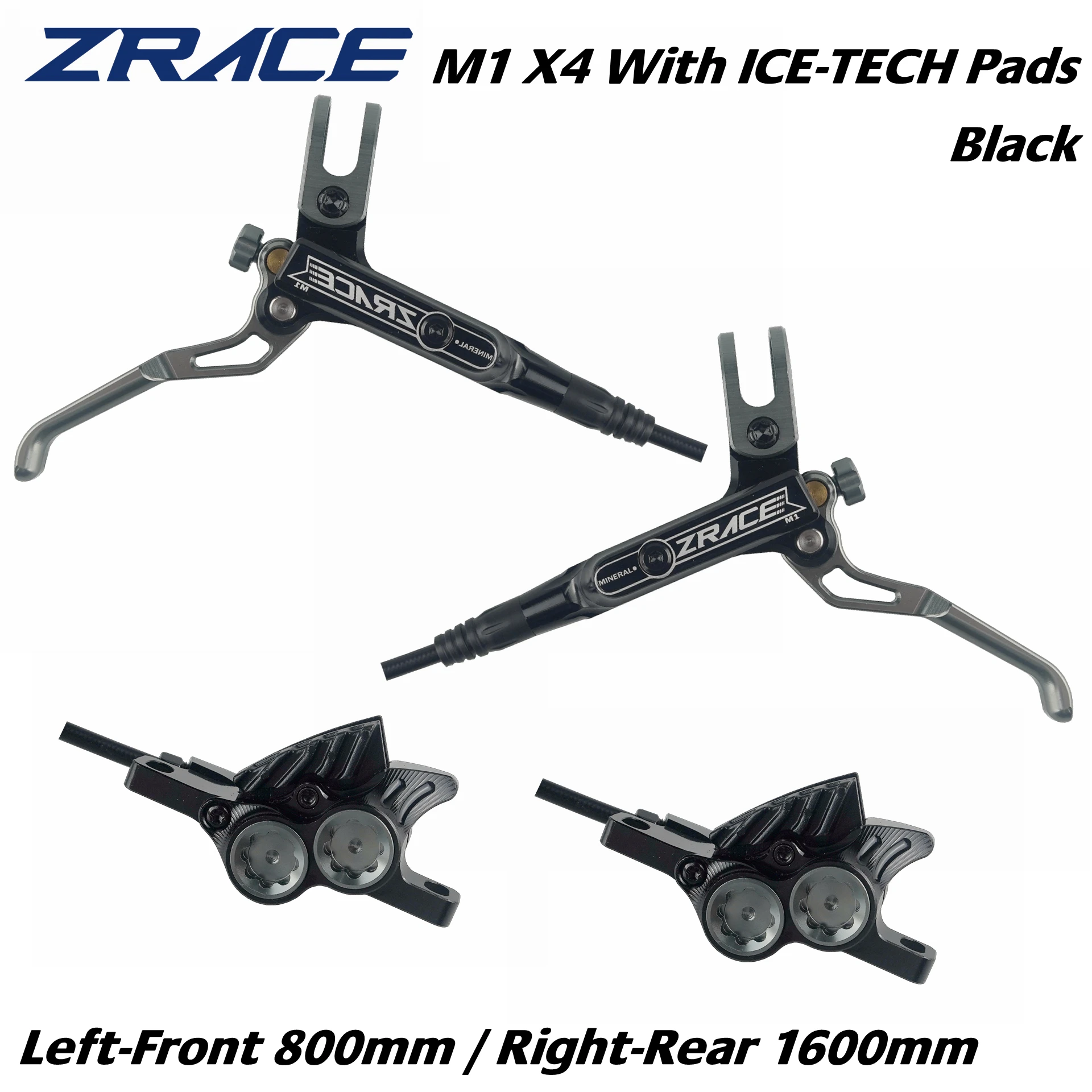 ZRACE M1 X2 / X4 mountainbike hydraulische rem, volledig CNC lichtgewicht, oliedrukschijf