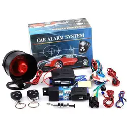 Universal 1-Way Car Sistema De Alarme, Proteção Do Veículo Sistema De Segurança, Keyless Entry Siren, 2 Controle Remoto, Alarme Anti-roubo