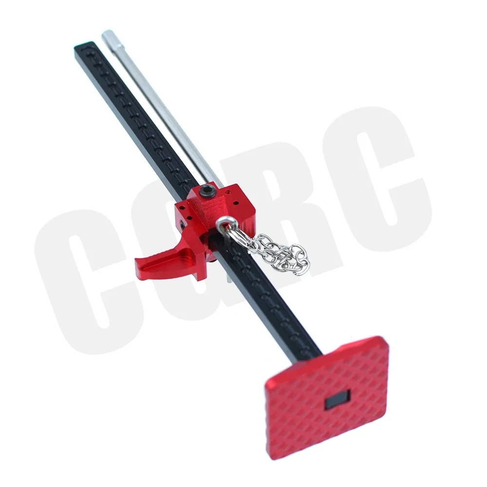 Simulasi Metal CNC Aluminium Alloy Jack Tinggi Yang Dapat Disesuaikan untuk 1/10 RC Crawler Mobil SCX10 D90 CC01 TRX4 TRX6 G63