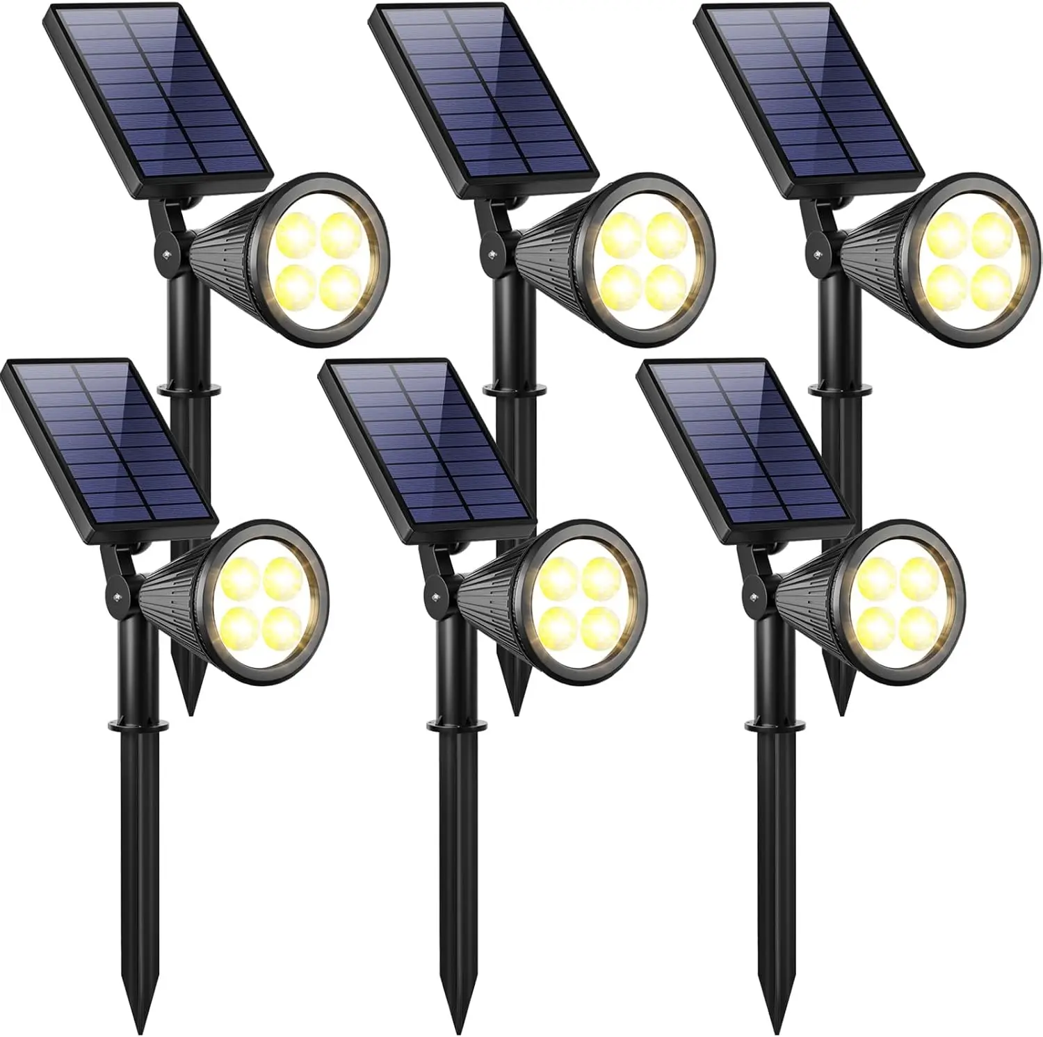 Garden Stake Lights ABS Plastic 25cm App Voice Control Summer Black