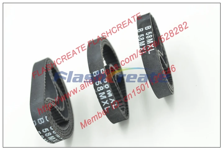 10pcs B58 MXL Timing Belt Teeth 58 Width 6.35mm Length 117.86mm B58MXL Rubber Closed-Loop Synchronous Belt Fit MXL Pulley