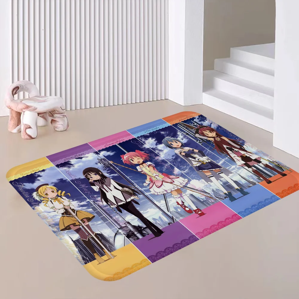 P-Puella Magi Madoka Magica Floor Mat Rectangle Anti-slip Home Soft Badmat Front Door Indoor Outdoor Mat Hotel Decor Mat