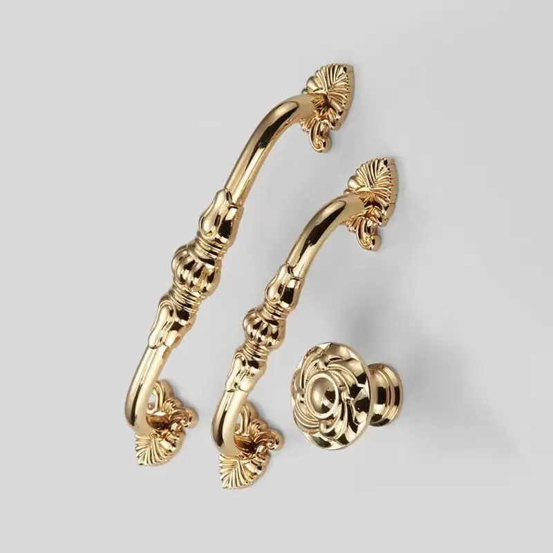 Europeo antico 10 pezzi maniglie per mobili in ottone massiccio maniglie per cassetti armadio guardaroba comò cucina TV armadietto del vino tira manopole