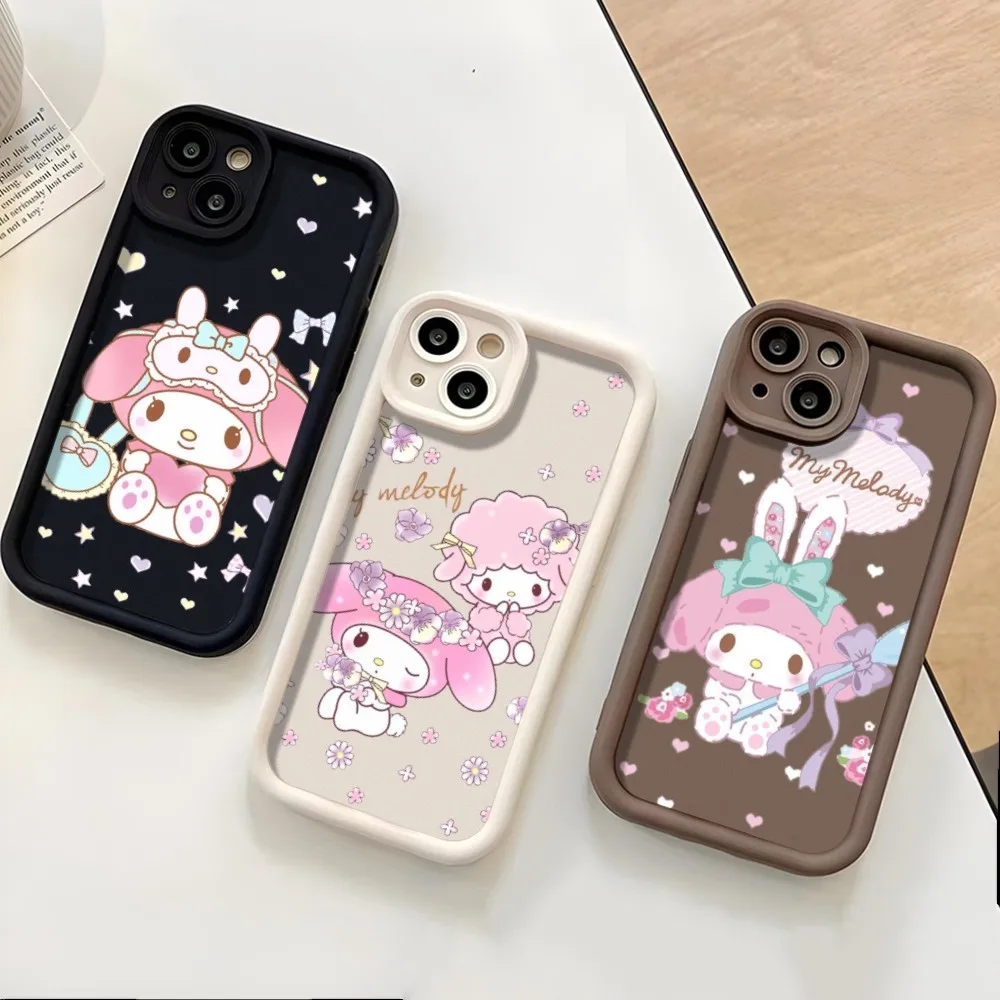 MY MELODY Cute Sanrio Phone Case For Iphone 15 14 12 11 13 PRO MAX Plus X XS XR Shockproof Back Cover