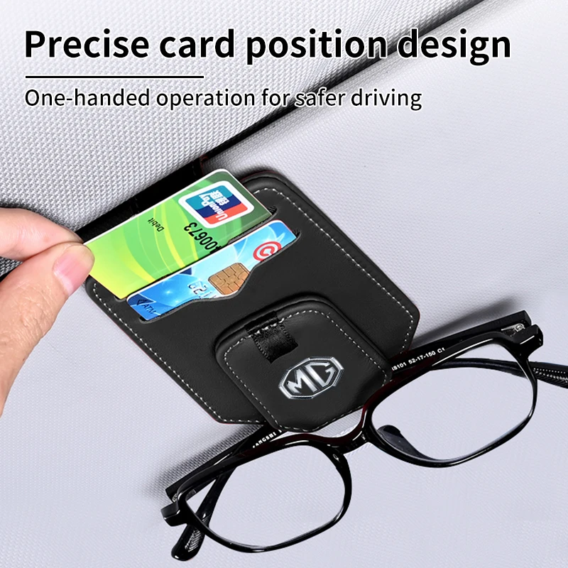 Car Visor Glasses Clip Sunglasses Case Ticket Card Holder Interior For Morris Garages RX5 MG 6 3 5 7 TF ZR ZS HS GS GT Hector