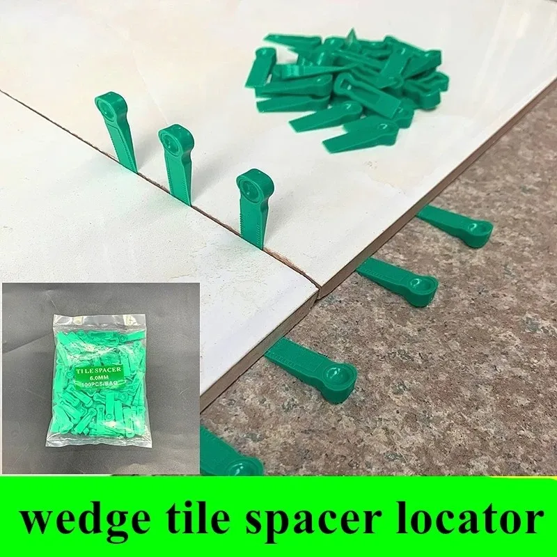 100 Peças de Espaçadores Plásticos para Nivelamento de Azulejos 2mm Reutilizáveis, Clipes Localizadores de Piso e Parede, Ferramenta de Construção para Assentamento de Cerâmica