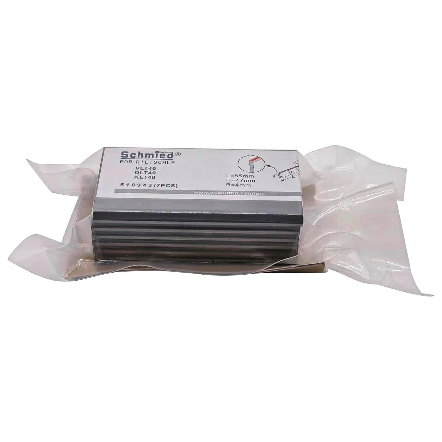 7 Pack Vane 518943 for Rietschle Pump DLT40, KLT40, VLT40, TR40DV, TR41DV, VTN40, VTN41, KTN40, KTN41, DTN40, DTN41, 85-47-4mm