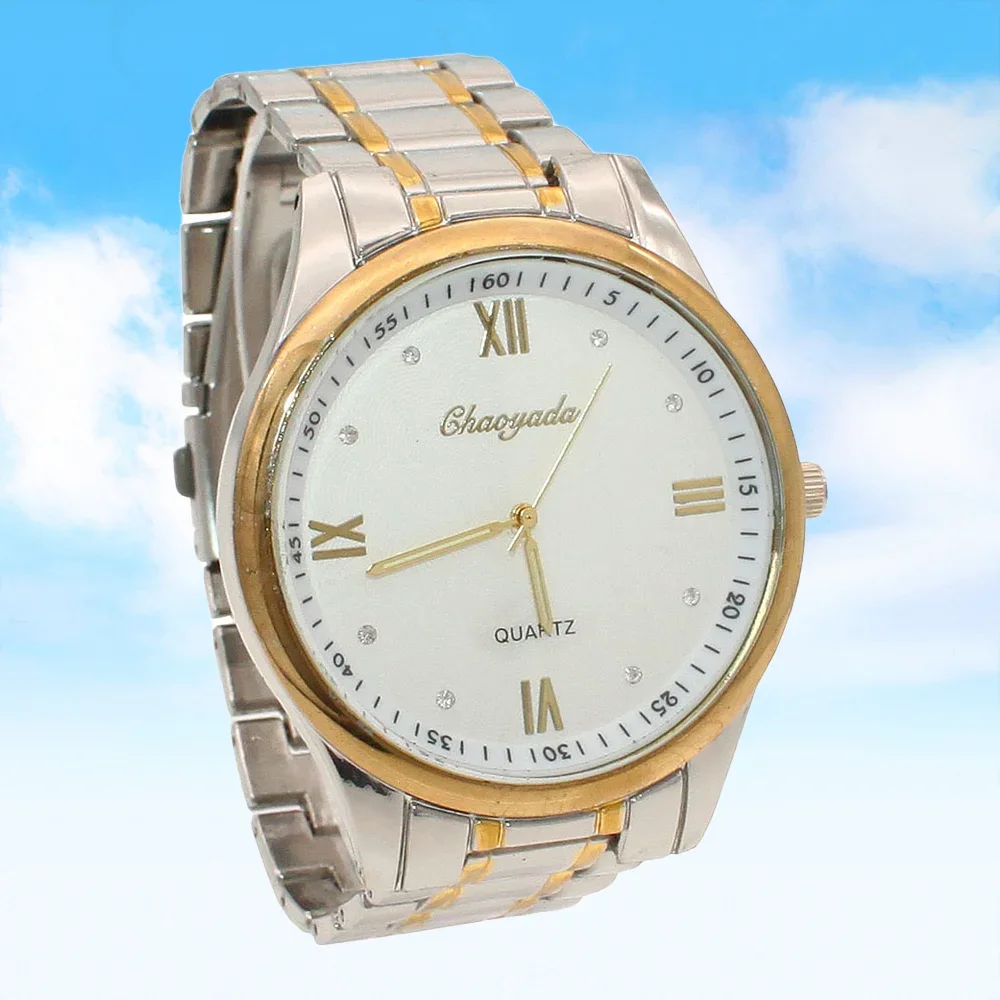 Luxury Stainless Steel Quartz Watch for Men And Women Roman Numerals Fashion Dress Watch Quality Timepiece Gift
