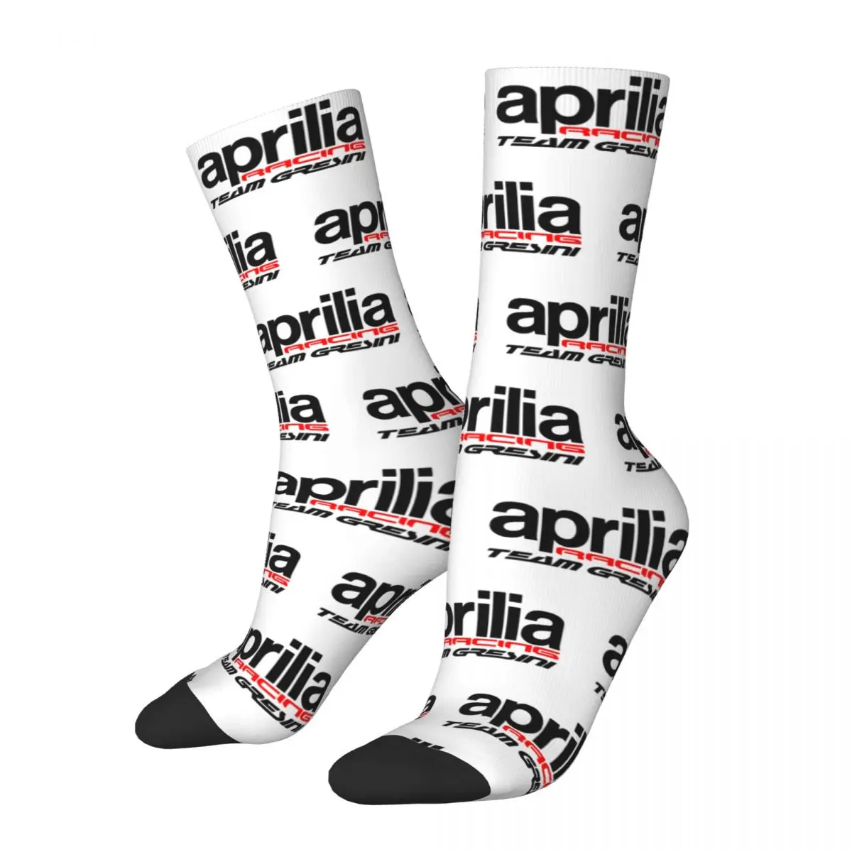 Female Aprilia Motorcycle Moto Racing Team Socks Soft Fashion Socks Novelty Stuff Middle TubeSocks Wonderful Gifts