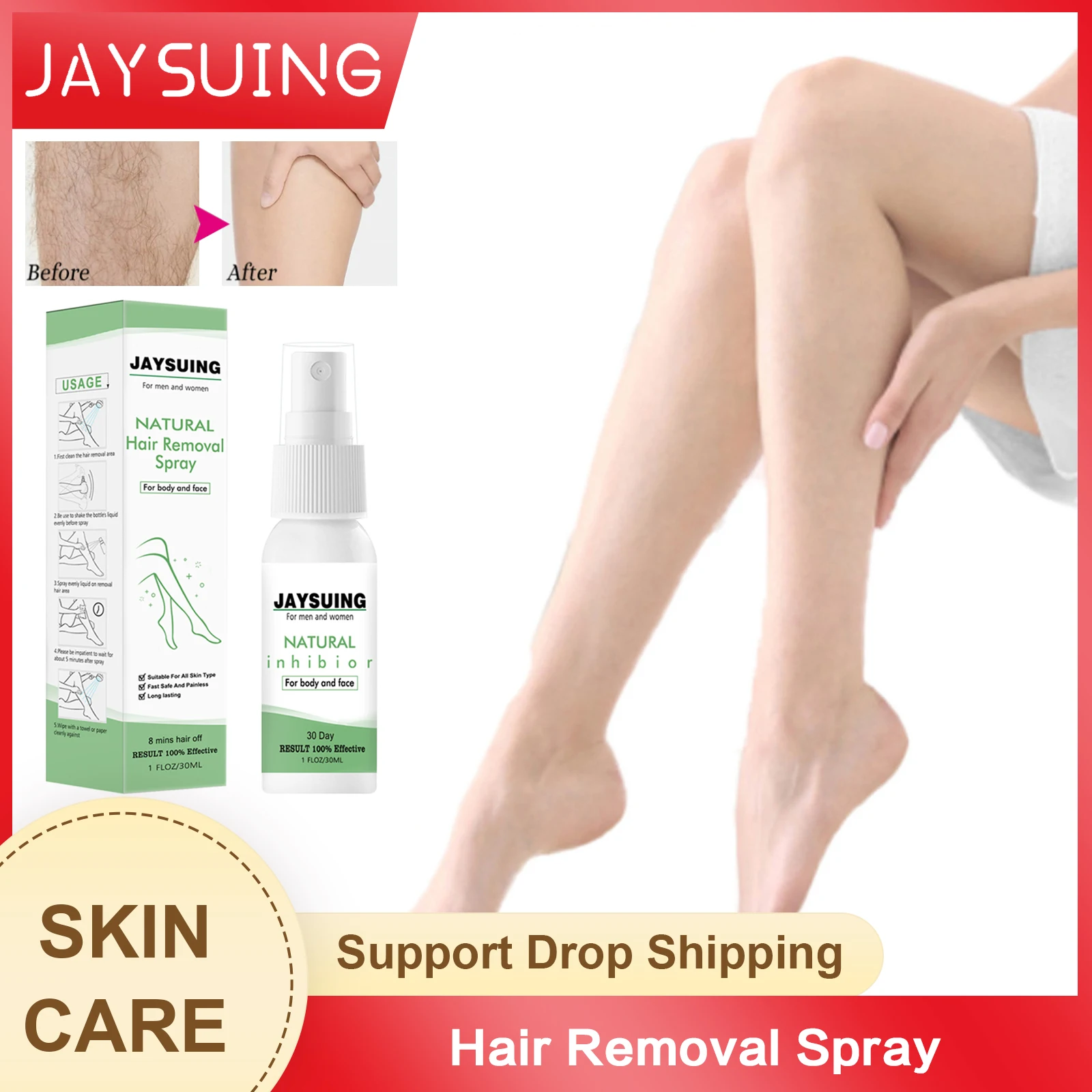 

Fast Hair Removal Spray Leg Arm Armpit Private Part Permanent Painless Depilatory Nourishing Repair Smooth Hair Growth Inhibitor