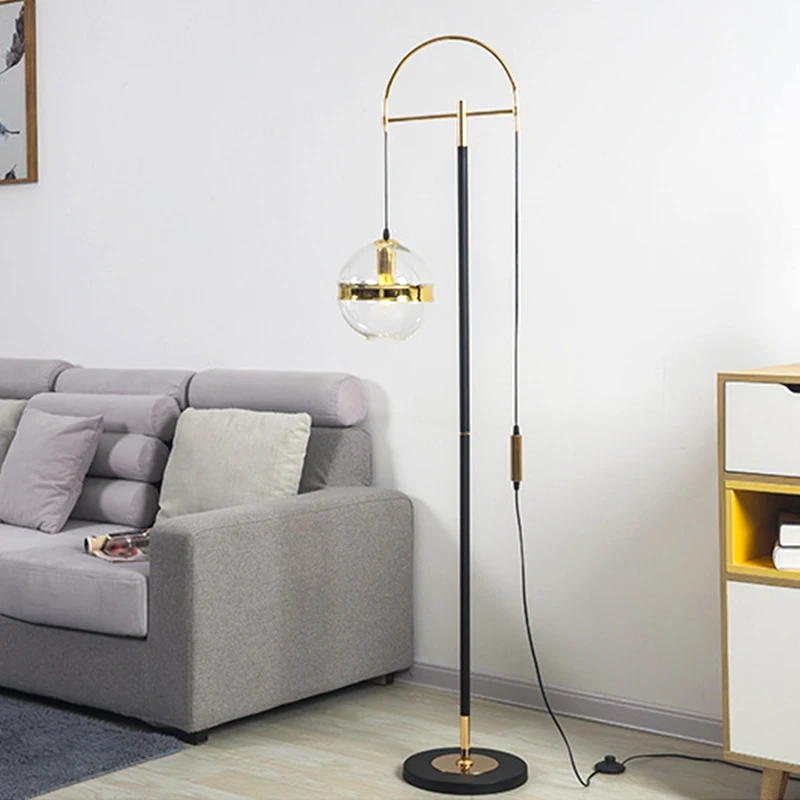 

Modern Gold Lamp Nordic floor lamp living room Ins bedroom postmodern E27 standing lighting for living room bedroom