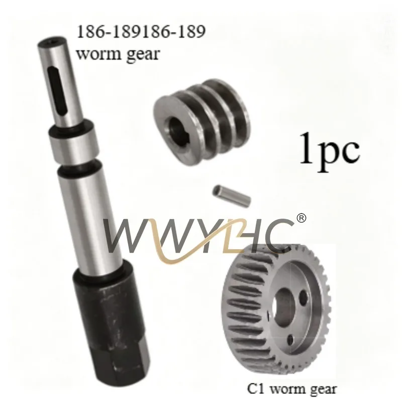 Universal Milling Machine Parts B186+B189 Left Right Tilt Worm & C1 Head Swing Screw Shaft