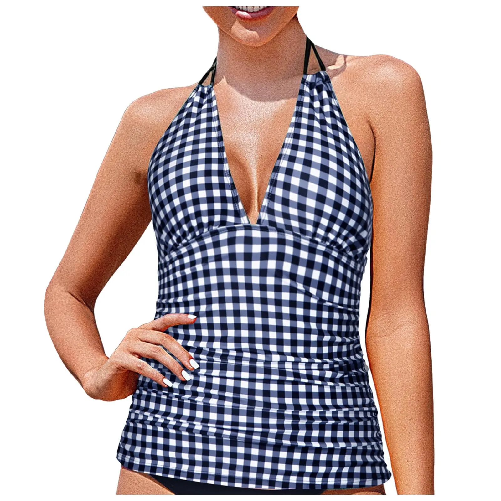 Striped Large Swimsuits Plus Size Tankini Set Female Two Piece Swimwear Beach Wear Bathing Suit Vintage Pool Women Swimming Suit