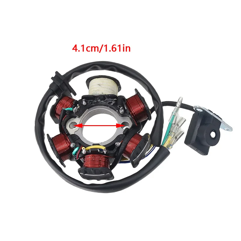 1pcs 6 Poles Coil Pole Magneto Flywheel Stator for 50cc 70cc 90cc 110cc 125cc PIT Quad Dirt Bike ATV Buggy
