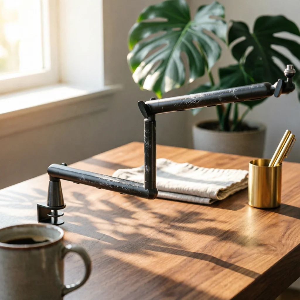 Audio Input Device Arm Arm Articulated Audio Input Device Arm Desk Mount Arm Scissor Mic Stand Heavy Duty Sturdy for Podcasters
