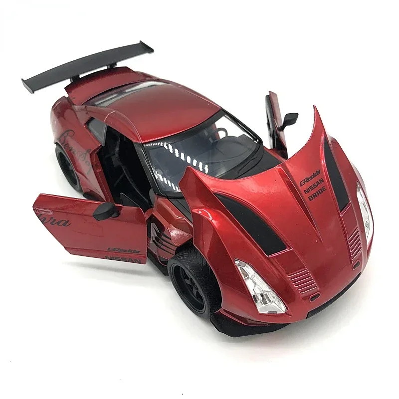 

Jada 1:24 Fast And Furious Nissan GTR R35 Широкий корпус Высокая имитация литья под давлением автомобиля из металлического сплава, игрушка для коллекции подарков