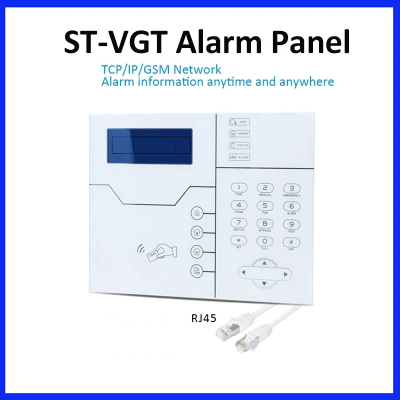 Imagem -02 - Painel de Alarme com Porta de Cabo Ethernet 433mhz Foco St-vgt Tcp ip Gsm Inglês Versão Francesa Rj45 Porta para Casa