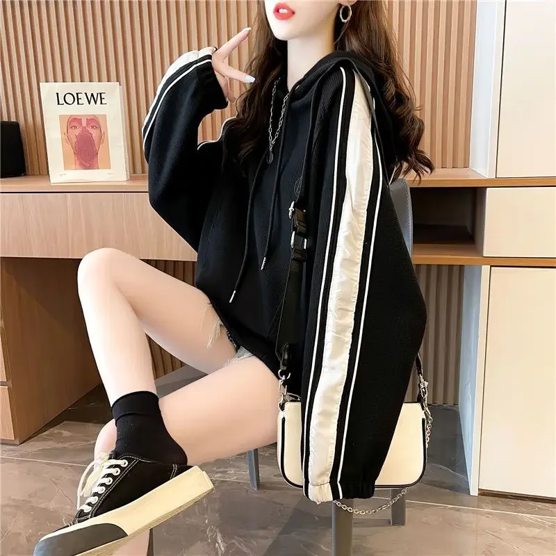 New In Hooded Sweatshirt for Women Loose Baggy Woman Tops Korean Coat Sweat-shirt On Promotion Outerwears Dropshiping M Hoodies