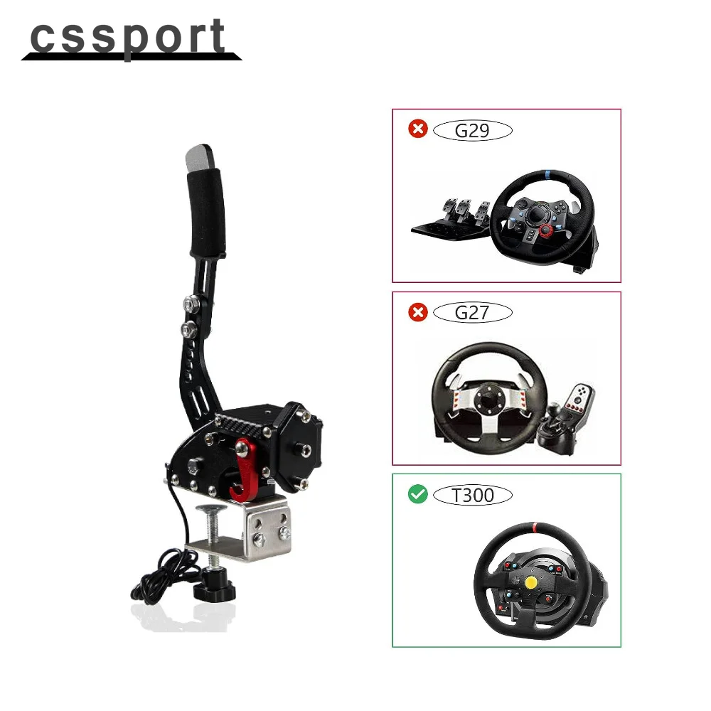 3 in 1 USB Handbrake for PS4 PS5 Only Support Logitech T300 + PC All Racing Game