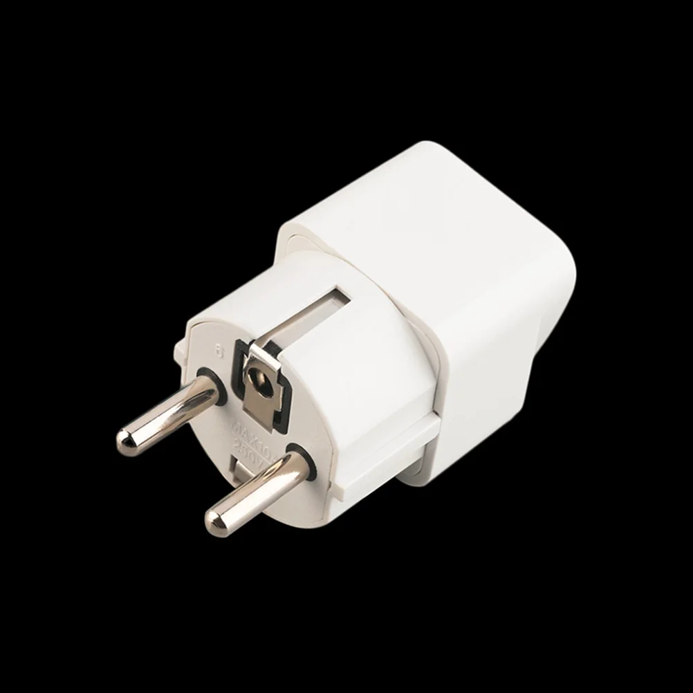 

Universal Electrical Adapter Dual Ports Wall Extender European Style 2 Round Pins 10-16A 250V For Travel Worldwide Outlet Plug