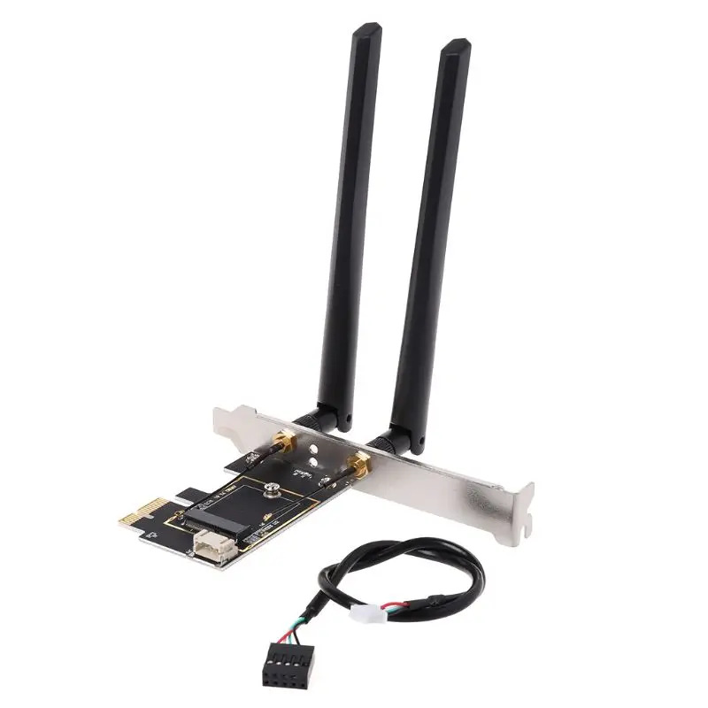 Scheda adattatore parte di ricambio durevole convertitore da M.2 NGFF a pci-e cavo di alimentazione adattatore Wifi di rete compatibile con Bluetooth