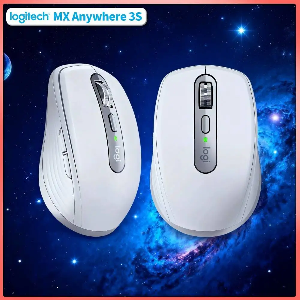 Travel MX Anywhere 3S - 8000 DPI, Hyper-Scroll, USB-C Quick Charge, Compact for Fashion Tour Backpack & Laptop Bag