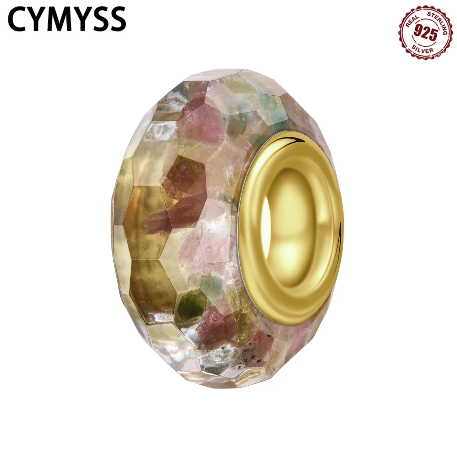 

CYMYSS 2025 New S925 Sterling Silver Jewelry Colorful Glass Charm Bead Boutique Birthday Party Gift Jewelry Women's Beads