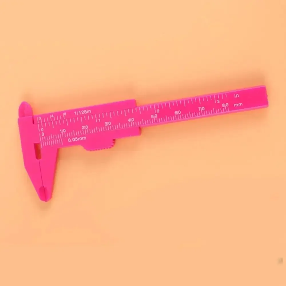 Portable Plastic Eyebrow Measuring Vernier Caliper Tattoo Microblading Caliper Ruler Permanent Makeup Measurement Tools 80mm