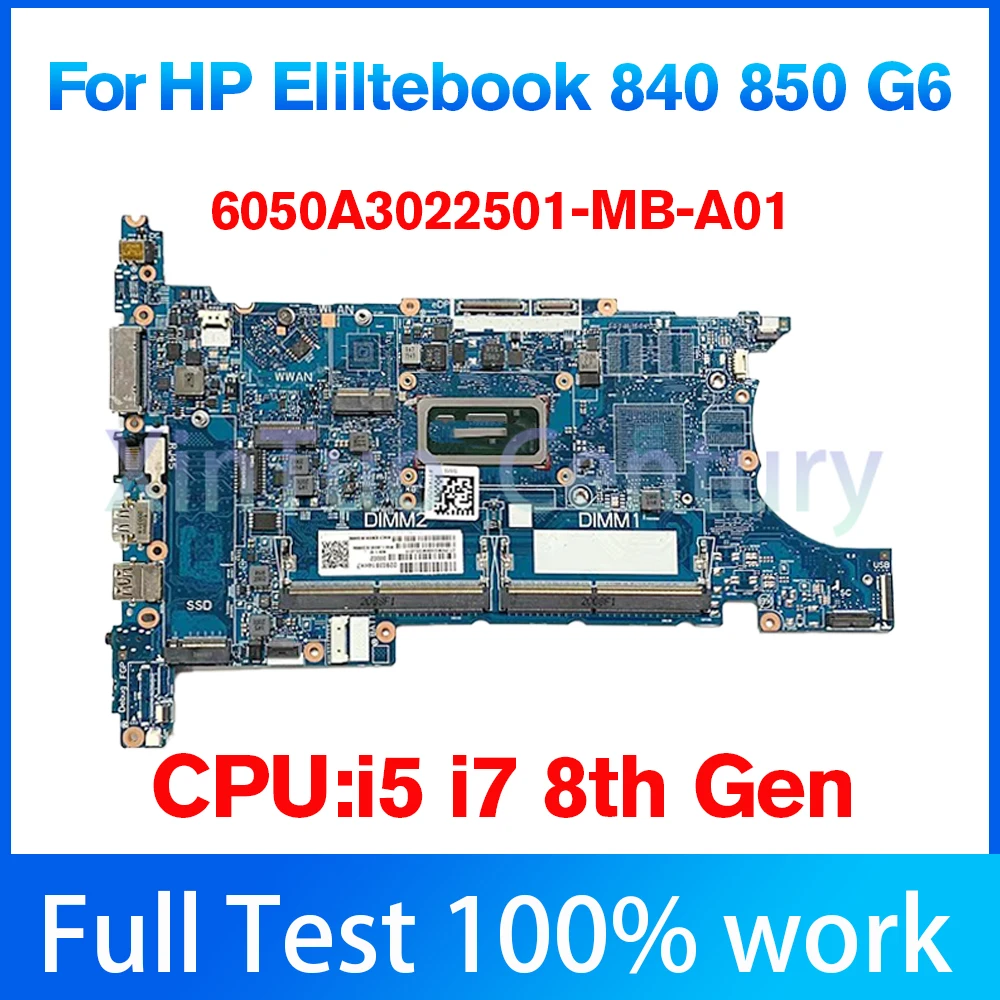 

For HP 840 850 G6 Notebook Mainboard Laptop 6050A3022501 L62757-601 L62759-601 i5 i7 8th Gen Motherboard 100% Test ok