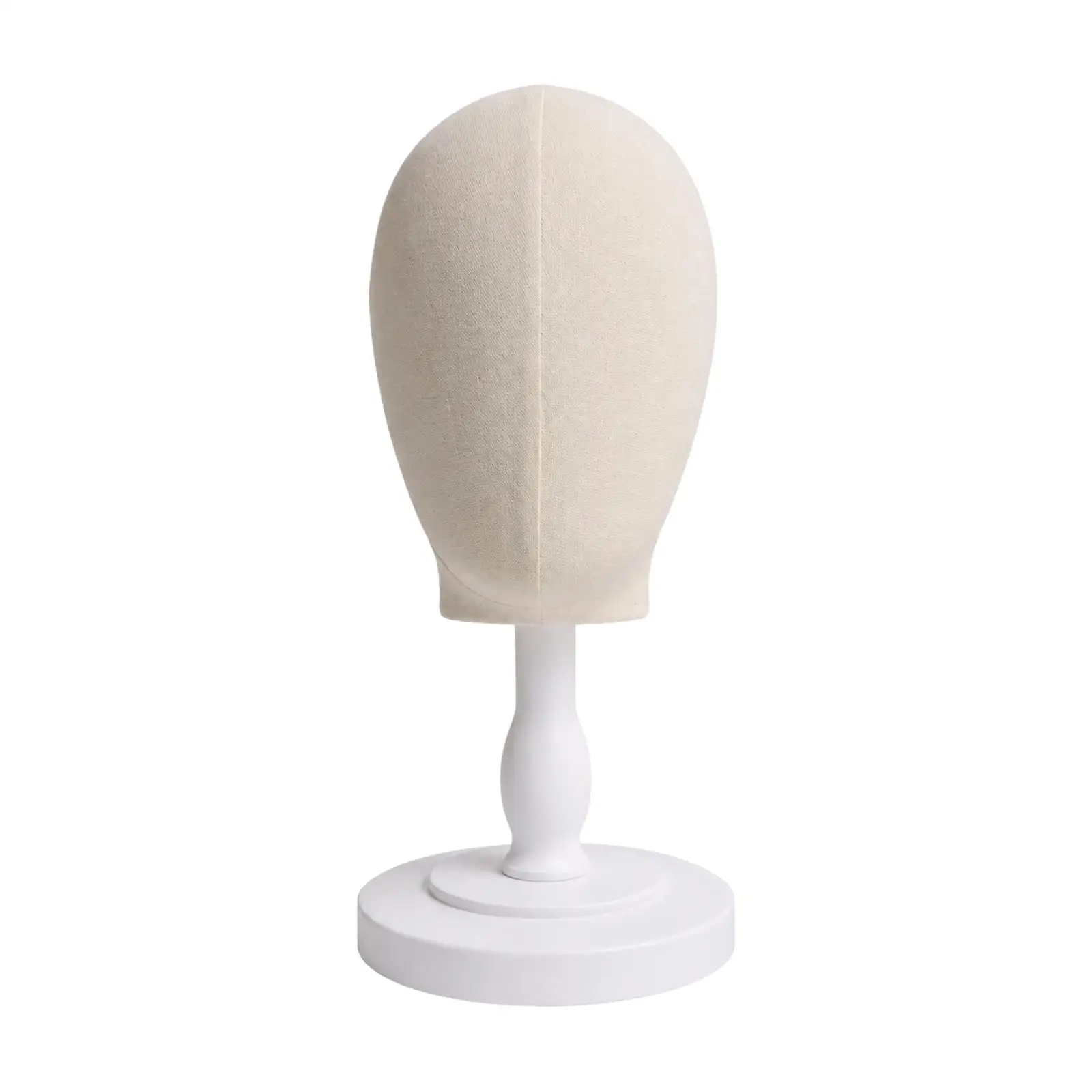 Mannequin Hat Display Stand with Round Wood Base for Headwear Showcase in Store
