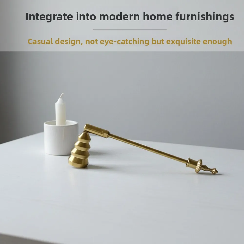 New Bell Shaped Candle Blower Long Handle Elegant Candle Extinguisher Handicraft Wick Cover Home Decor