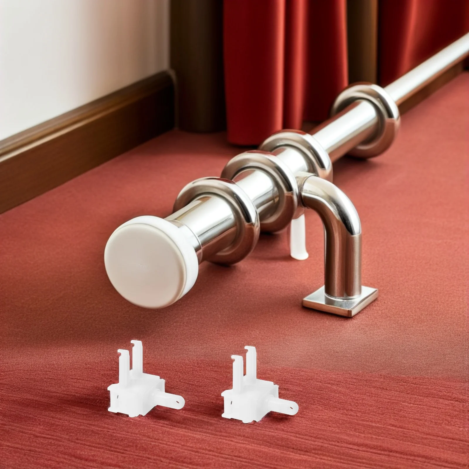 

6pcs Vertical Blinds Replacement Parts White Window Repair Accessories Easy Install For Home Office Blind Wand