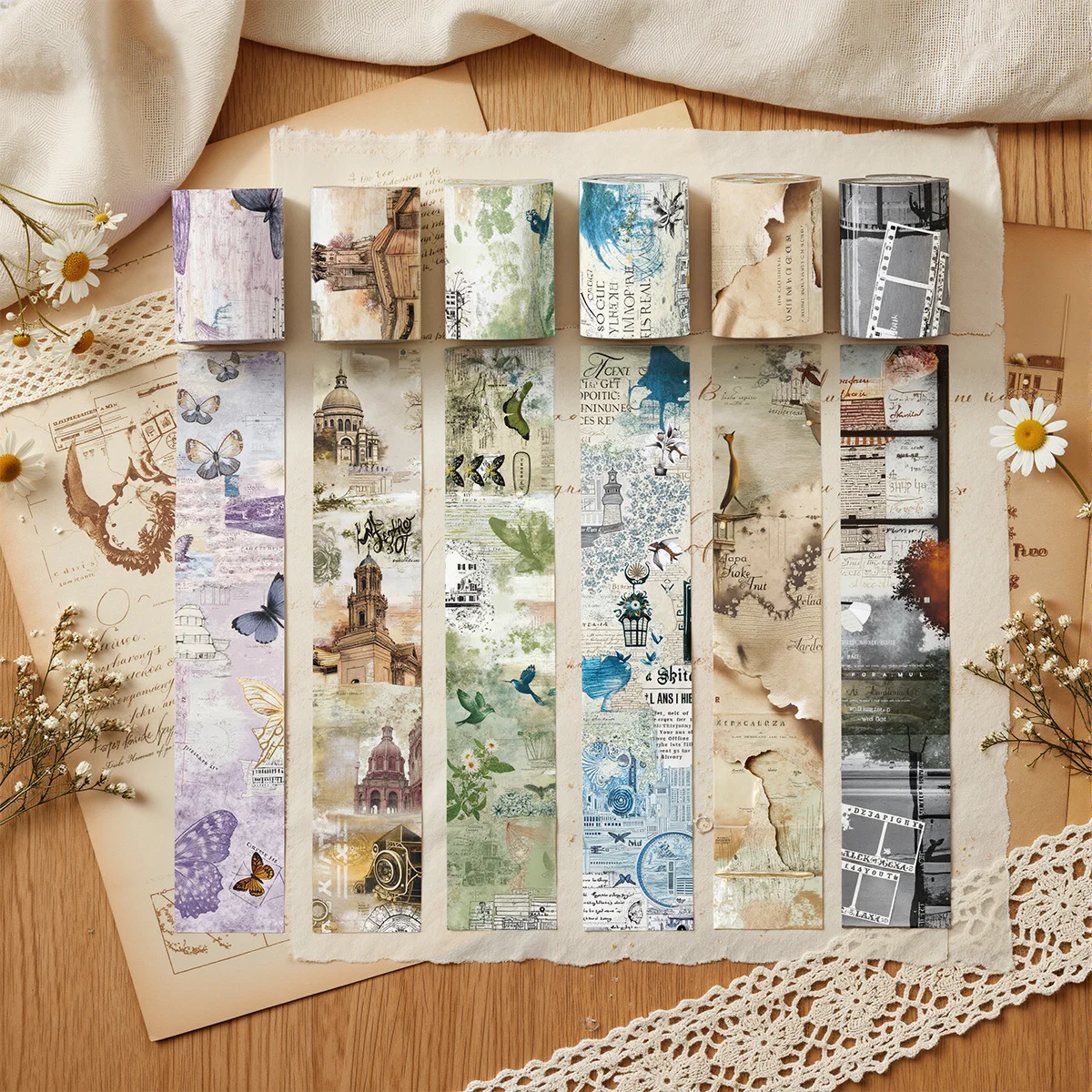 

Journamm 6 Rolls Washi Tape Decorative Adhesive Stickers for Journals Planners DIY Crafts Crafting Tape Adhesive Decorative Tape