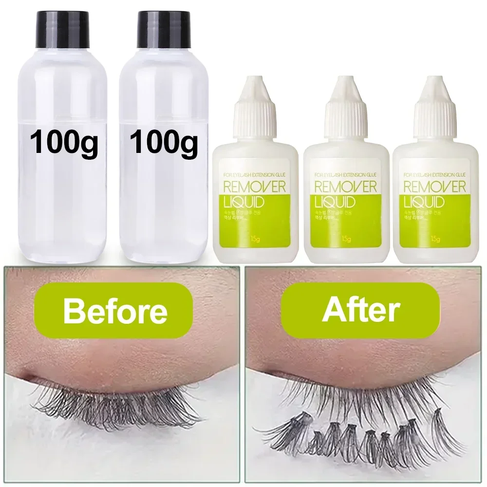 100g Liquid Eyelash Remover for False Extension Original Korea Eyelash Glue Remover Eyebrow Glue Lash Removal Liquid Makeup Tool