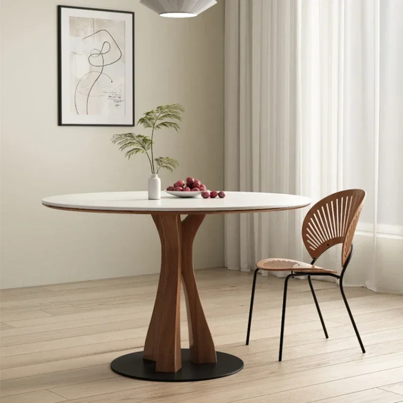 Portable Table Dining Chair White Kitchen Room Center Tables Modern Extendable Kitcjen Round Billiard Mesas De Comedor Marble