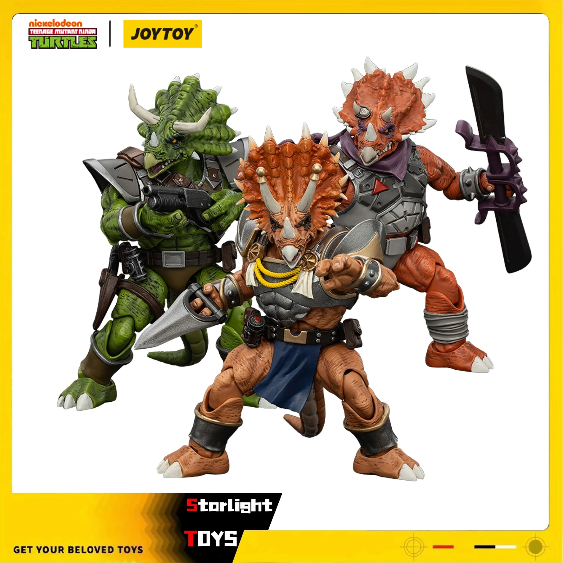 

JOYTOY 1/18 Action Figure TMNT Captain Zorax Adjutant Zork Triceraton Infantryman Model Toy Gifts