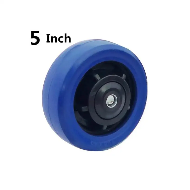 1 Pc 4 Inch Heavy Duty Rubber Wheel  Single Piece Wear Resistant Flat Driver Cart Caster