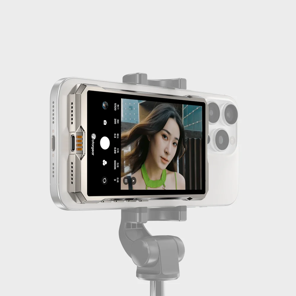 شاشة عرض سيلفي للهاتف المغناطيسي من Fotorgear MS01 للهاتف والكاميرا الخلفية ومدونة الفيديو وشاشة حية لهواتف iPhone وAndroid