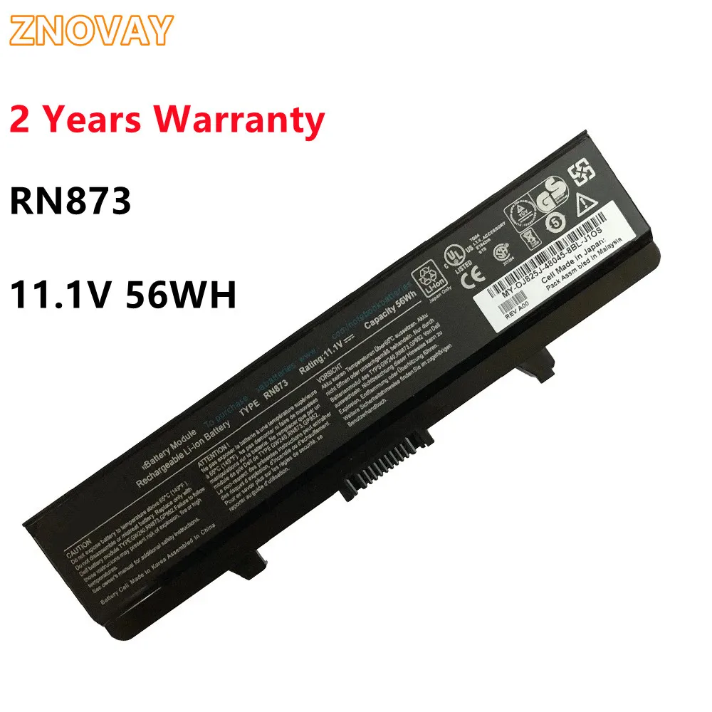 ZNOVAY RN873 New Laptop Battery For Dell Inspiron GW240 297 M911G RN873 RU586 XR693 1525 1526 x284g 11.1v 56wh/5200mah