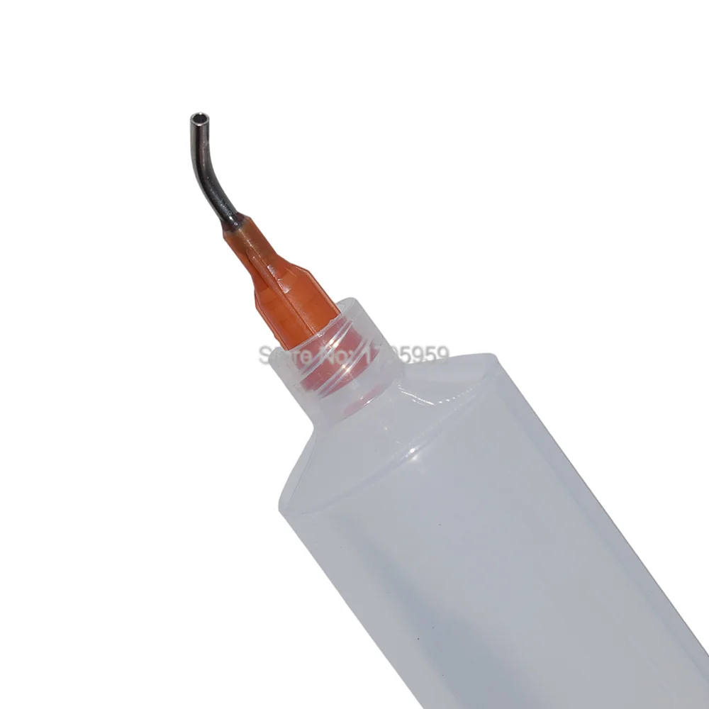 100 pz/1000 pz 15G aghi conici colla Dispenser ago colla liquida adesivi Dispenser punte smussate piegate a 45 gradi