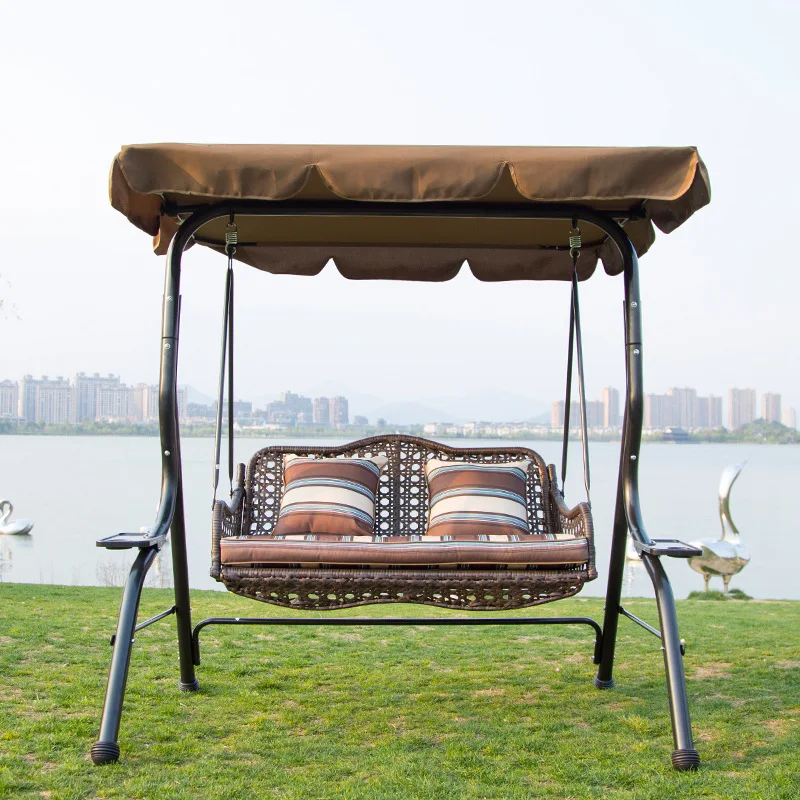 

Outdoor double leisure swing courtyard garden hotel villa furniture